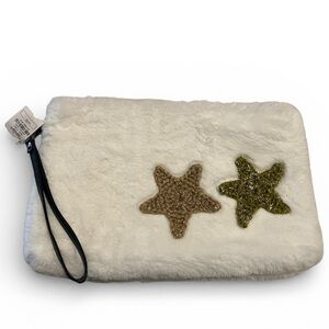 Evelyn K New York Star Studded Large Faux Fur Clutch from Neiman Marcus NWT
